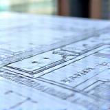 Technical drawing of a rail layout
